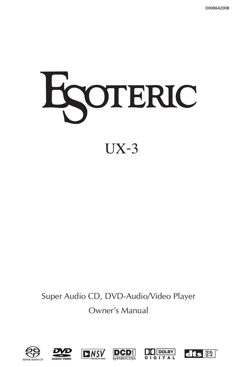Esoteric UX-3 User manual