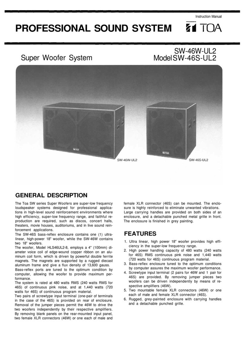 Toa SW-46W-UL2 instruction manual