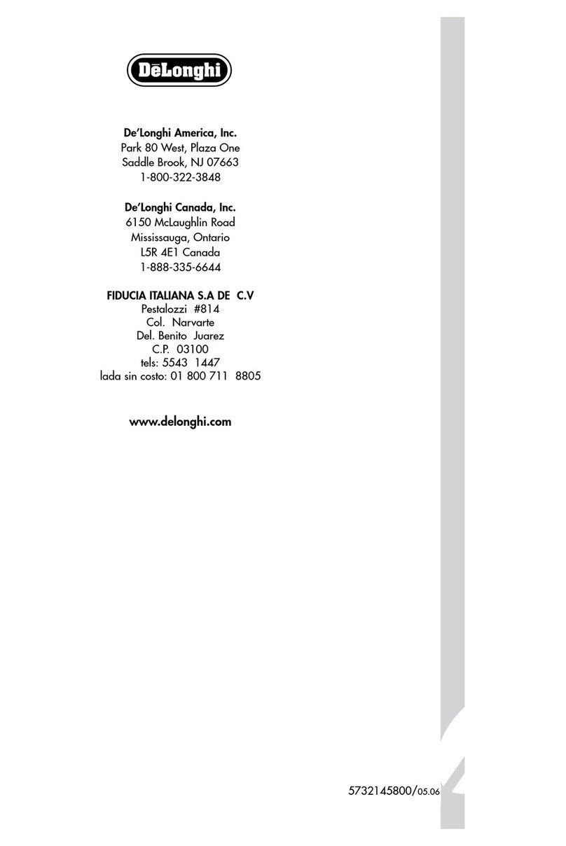 DeLonghi EC155 Installation instructions manual