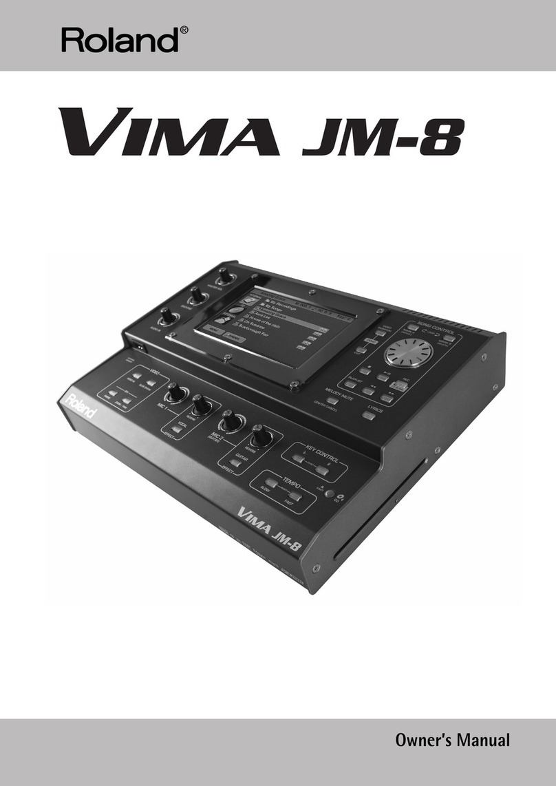 Roland VIMA JM-8 User manual