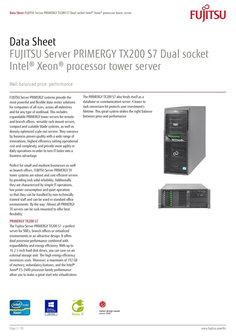 Fujitsu PRIMERGY TX200 S7 User manual