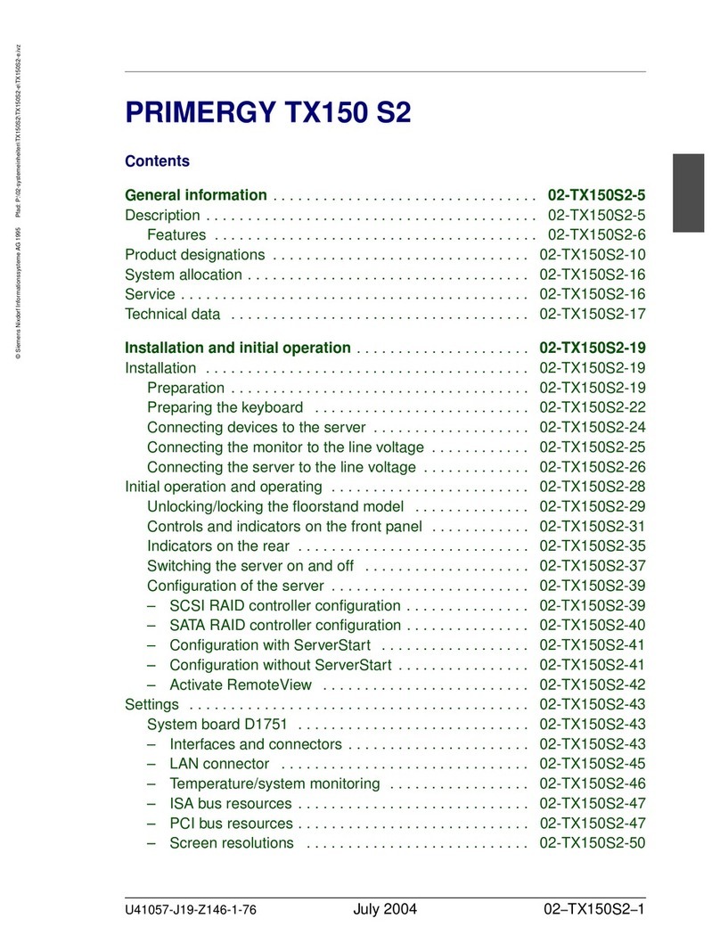 Fujitsu PRIMERGY TX150 S2 User manual