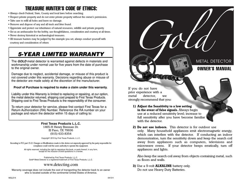 First Texas Products Gold User manual