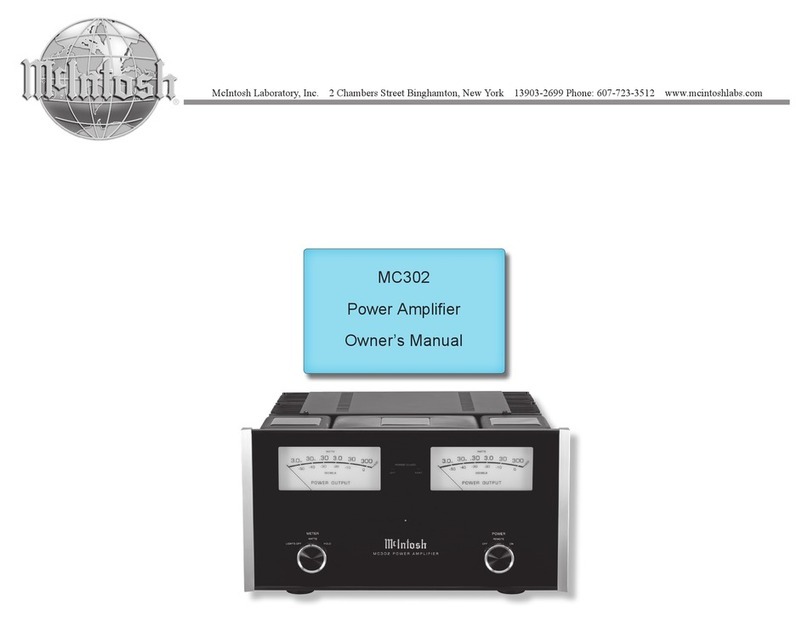 McIntosh MC302 User manual