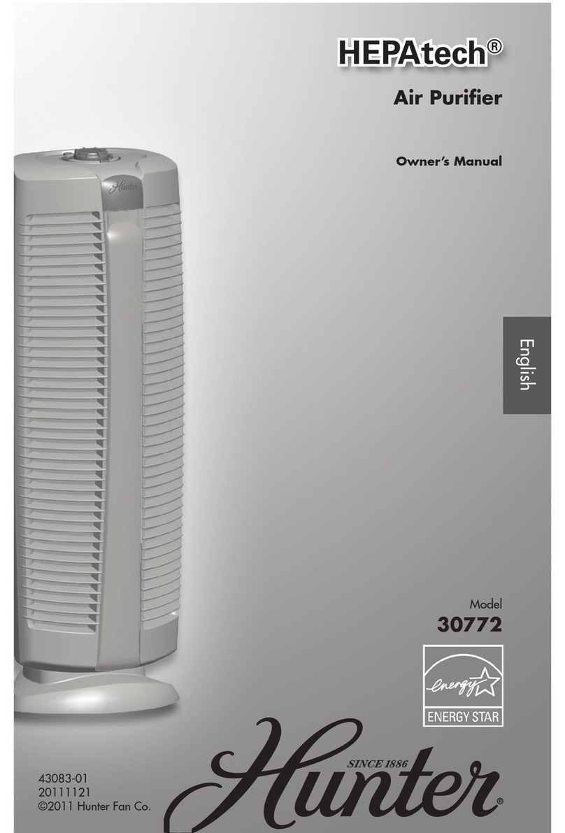 Hunter HEPAtech 30772 owner's manual