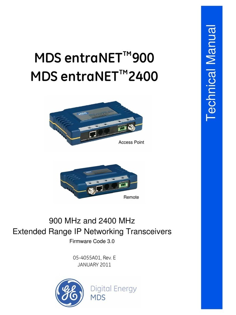 GE MDS entraNET 900 Technical manual