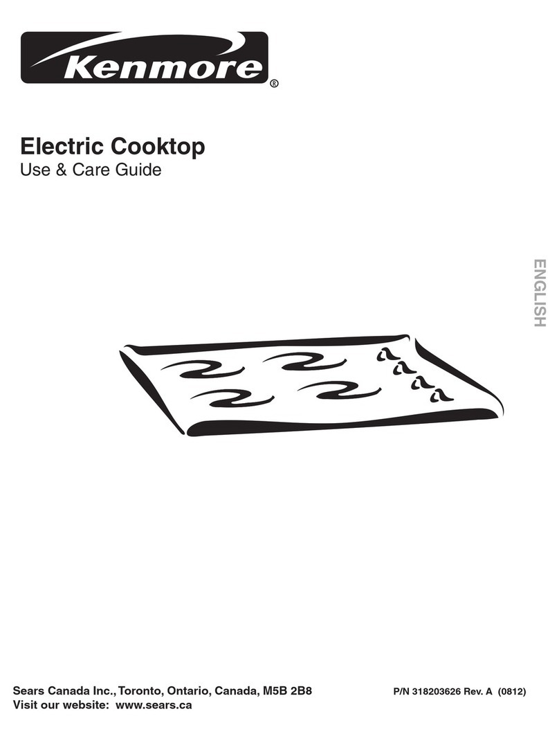 Kenmore Electric cooktop User manual