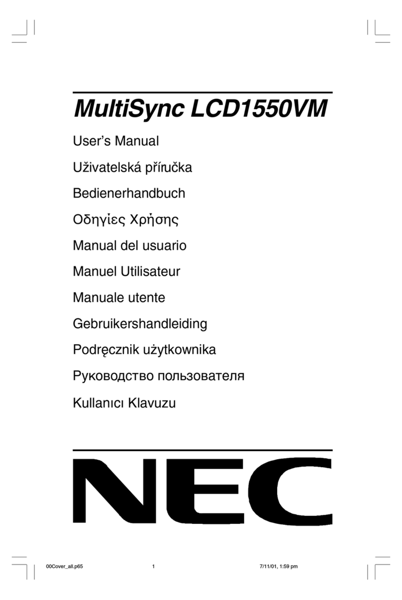 NEC MultiSync LCD1550VM User manual