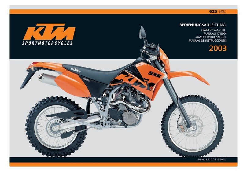 KTM 625 SXC 2003 User manual