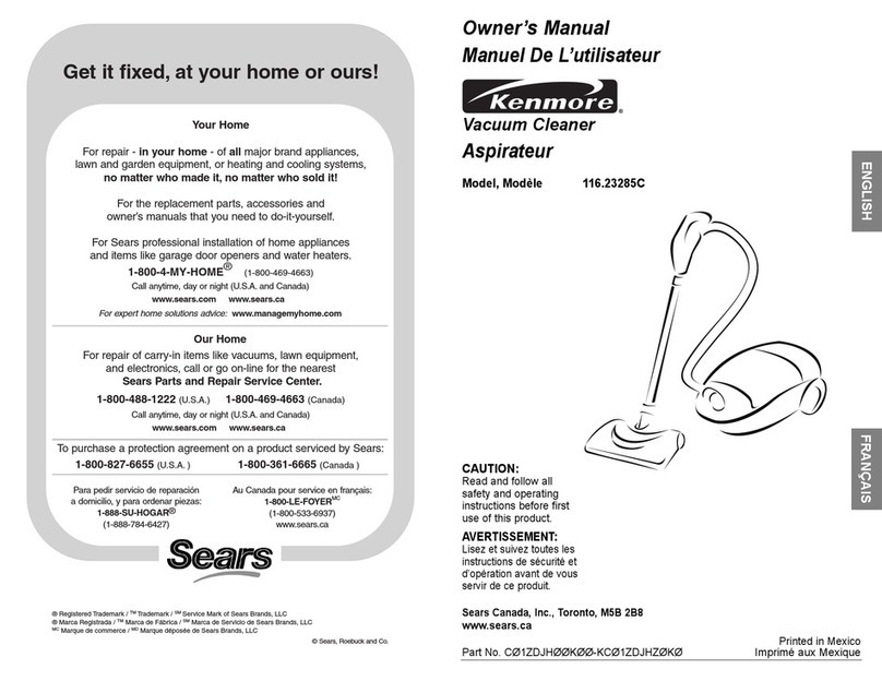Kenmore 116.23285C owner's manual