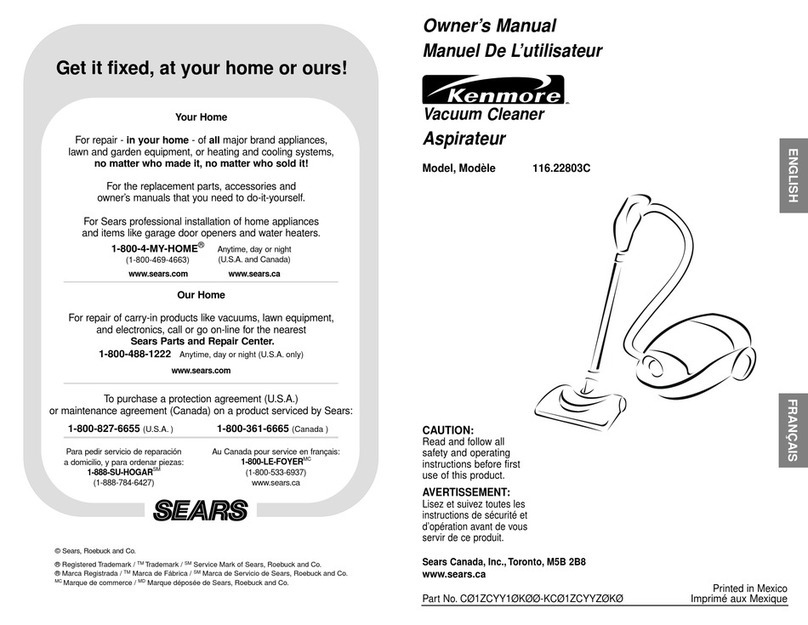 Kenmore 116.22803C User manual