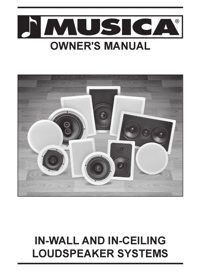 Musica Speaker Systems User manual