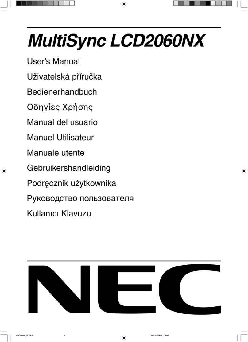 NEC MultiSync LCD2060NX user manual