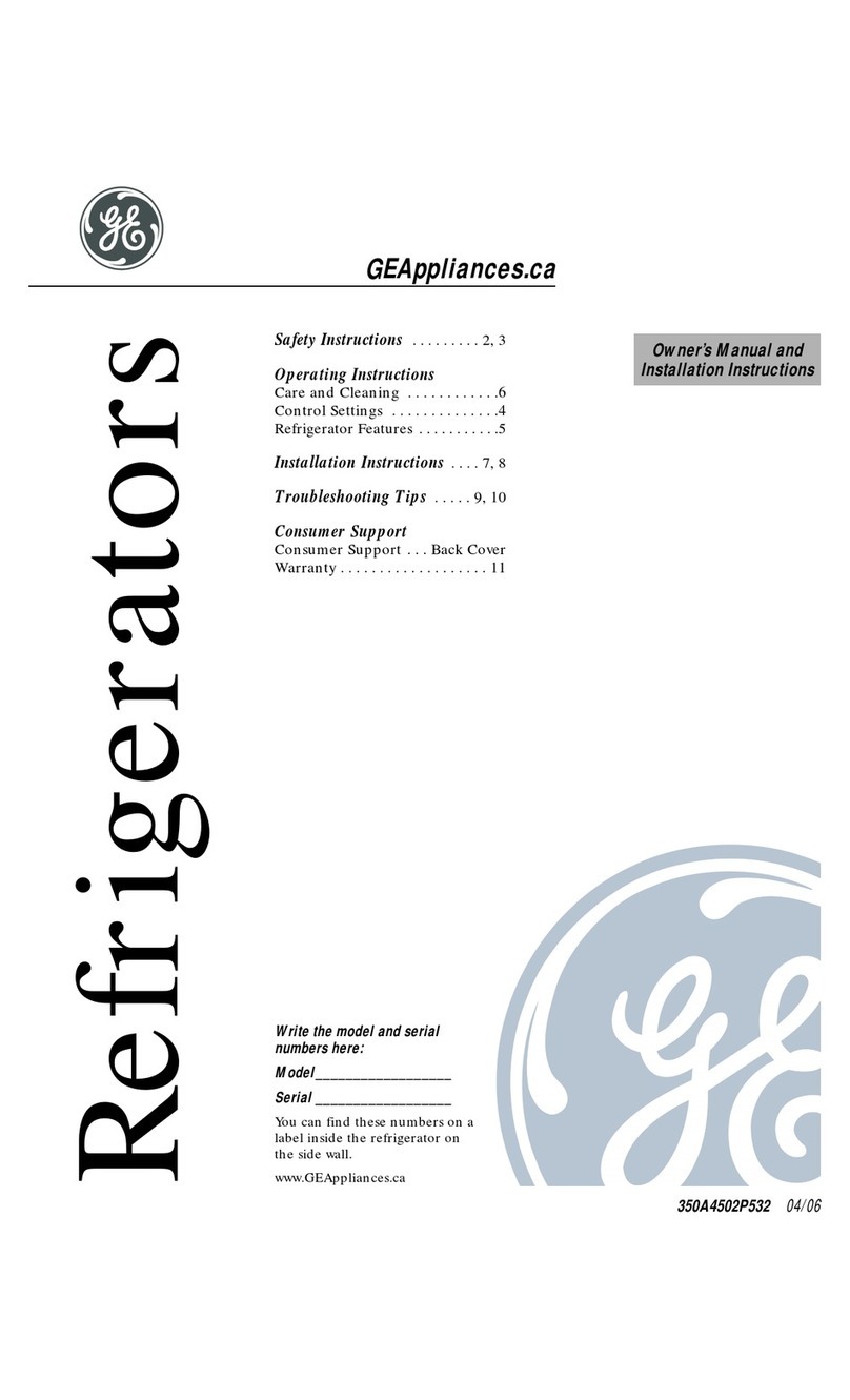 GE Refrigerators Operating instructions