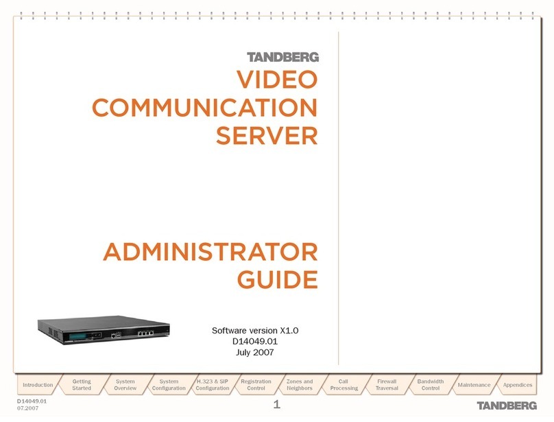 TANDBERG VCS Administration guide