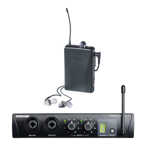 Shure PSM 200 Quick start guide