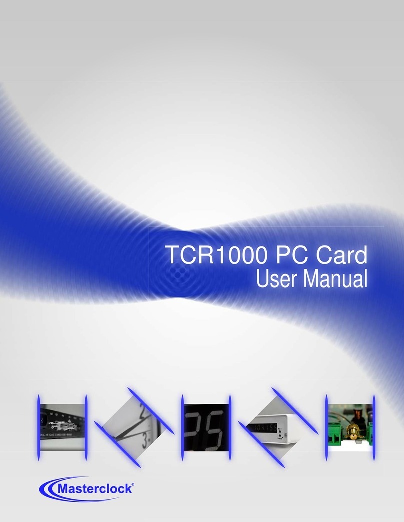 Masterclock TCR1000 user manual