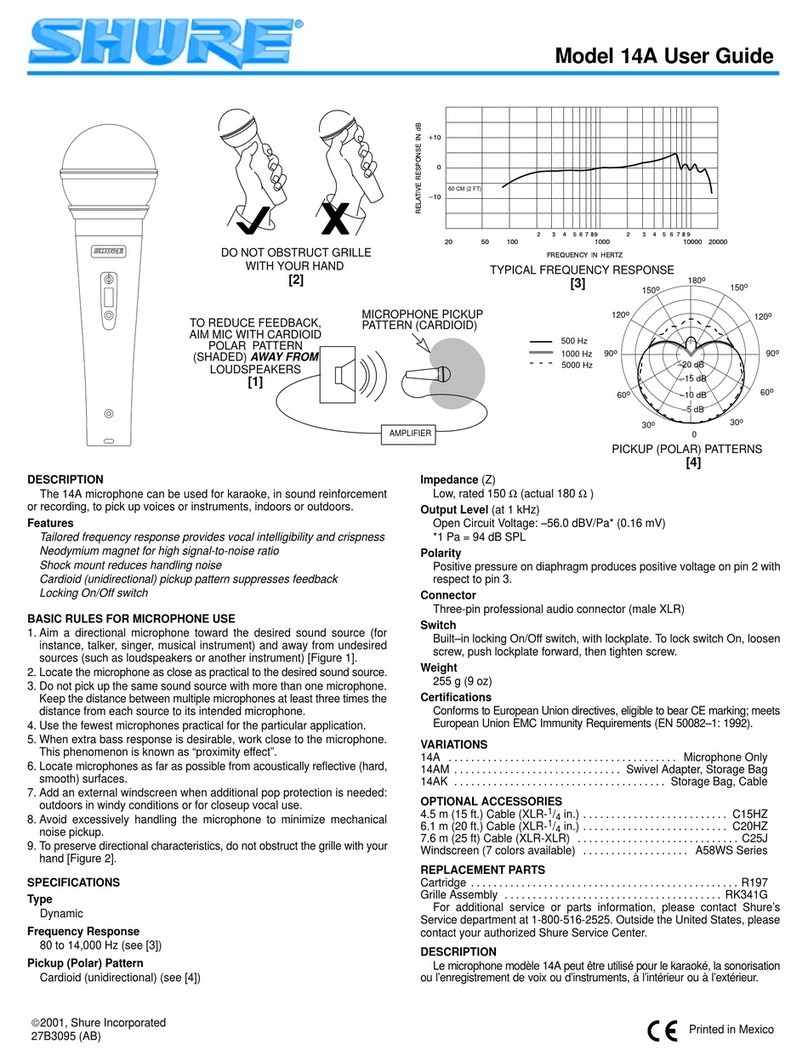 Shure 14A User manual