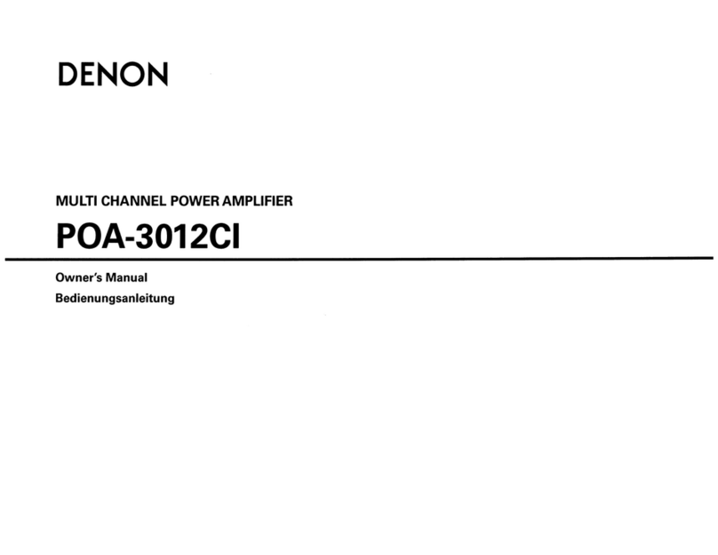 Denon POA-3012CI - Multi-Zone Audio Distribution Power... User manual