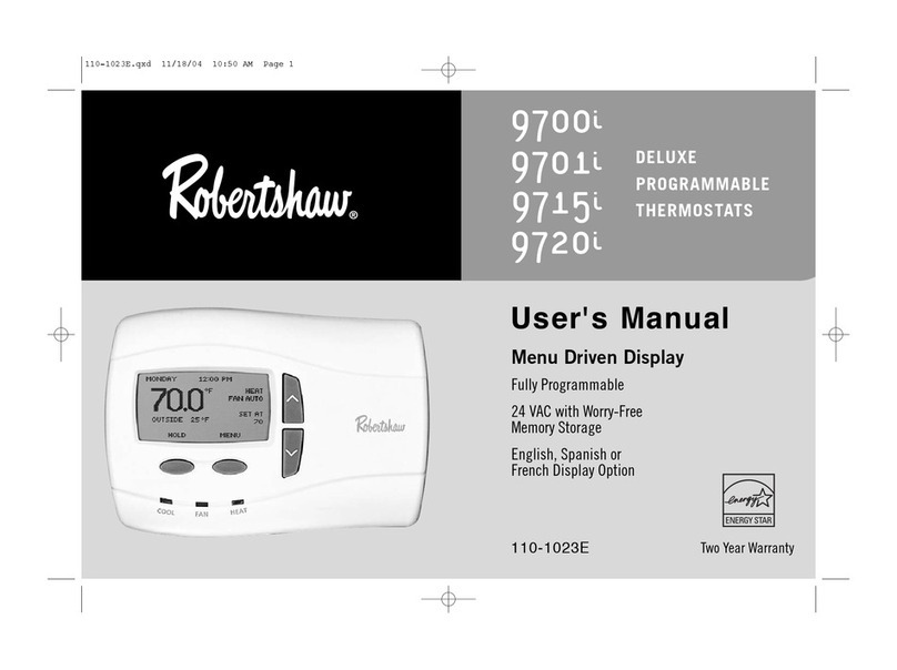 Robertshaw 9700i User manual