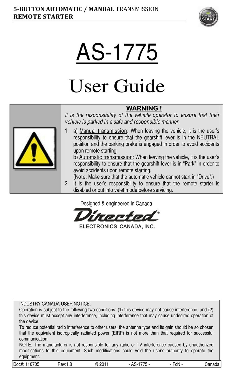 Directed Electronics AS-1775 User manual
