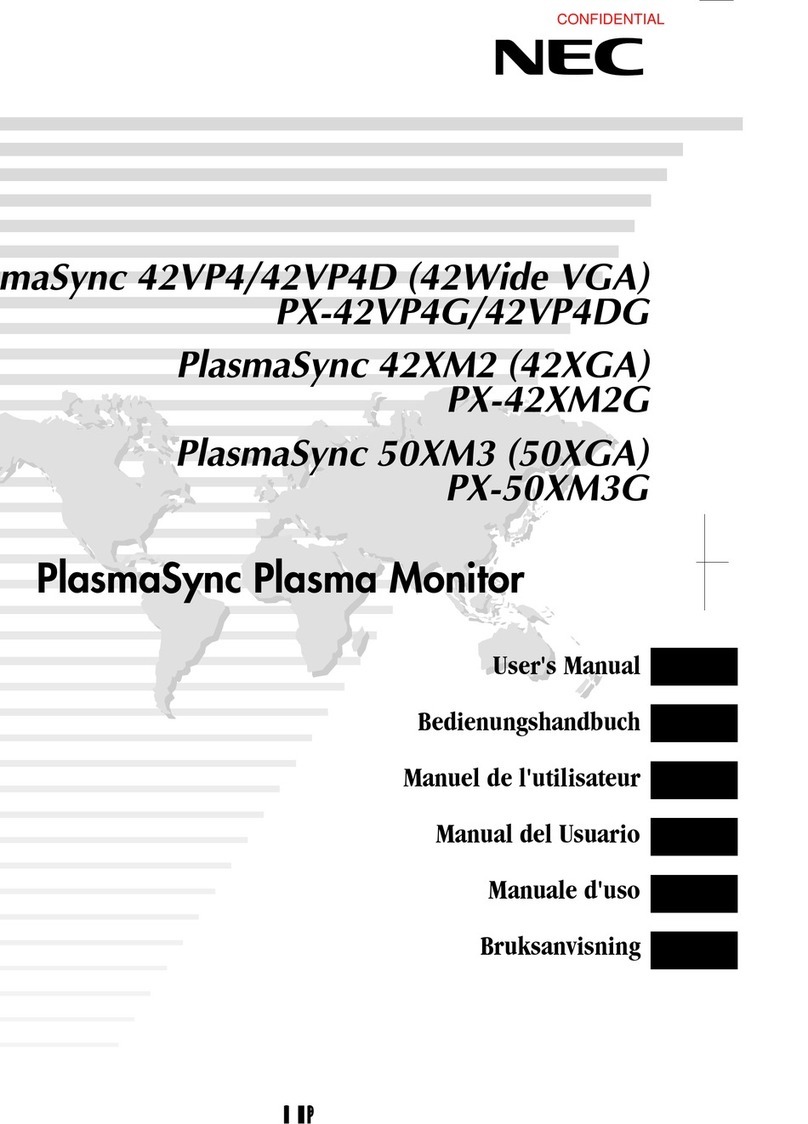 NEC PlasmaSync 42VP4 (42Wide VGA) User manual