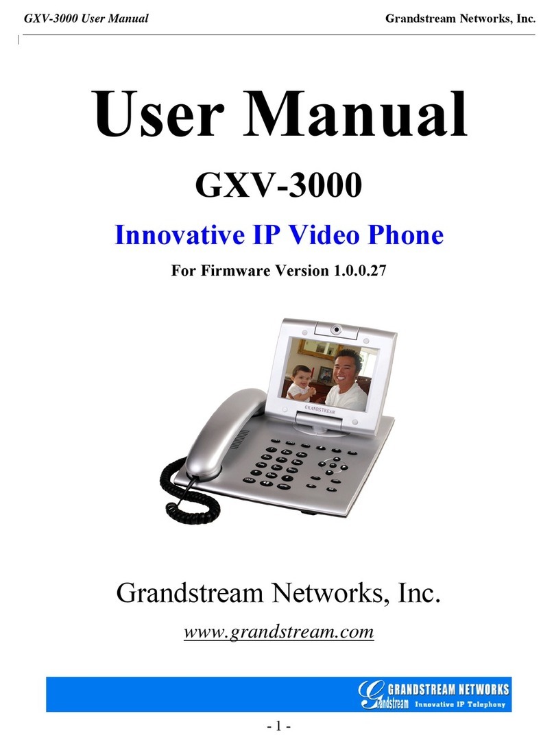 Grandstream Networks GXV-3000 User manual Grandstream Networks GXV-3000 User manual