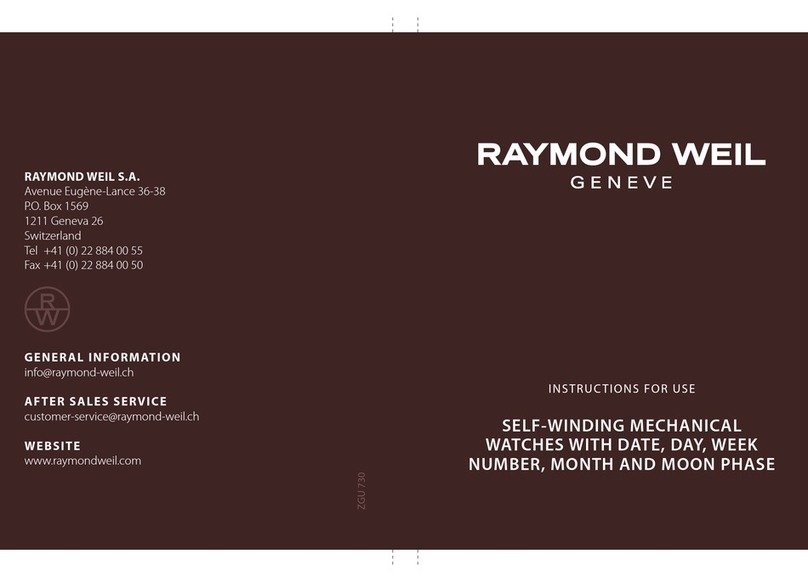 Raymond Weil ZGU 730 Instructions for use
