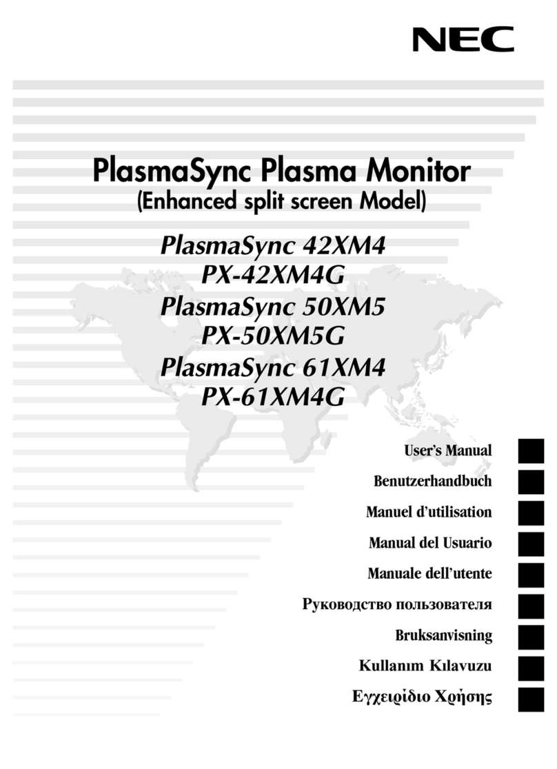 NEC PlasmaSync 42XM4 PX-42XM4G User manual