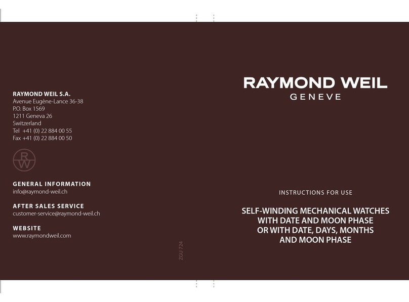 Raymond Weil ZGU 724 User manual