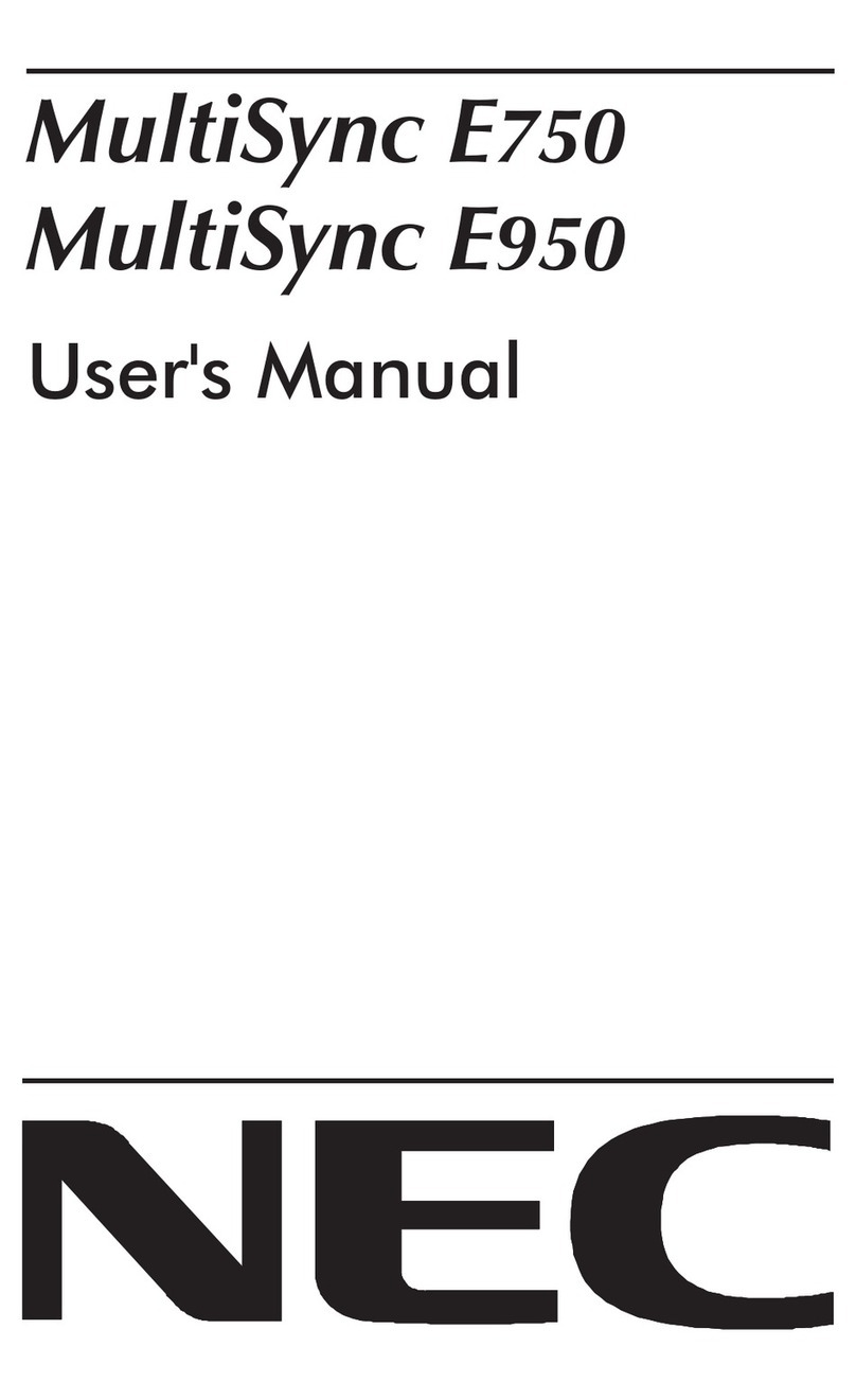 NEC MultiSync E750 User manual