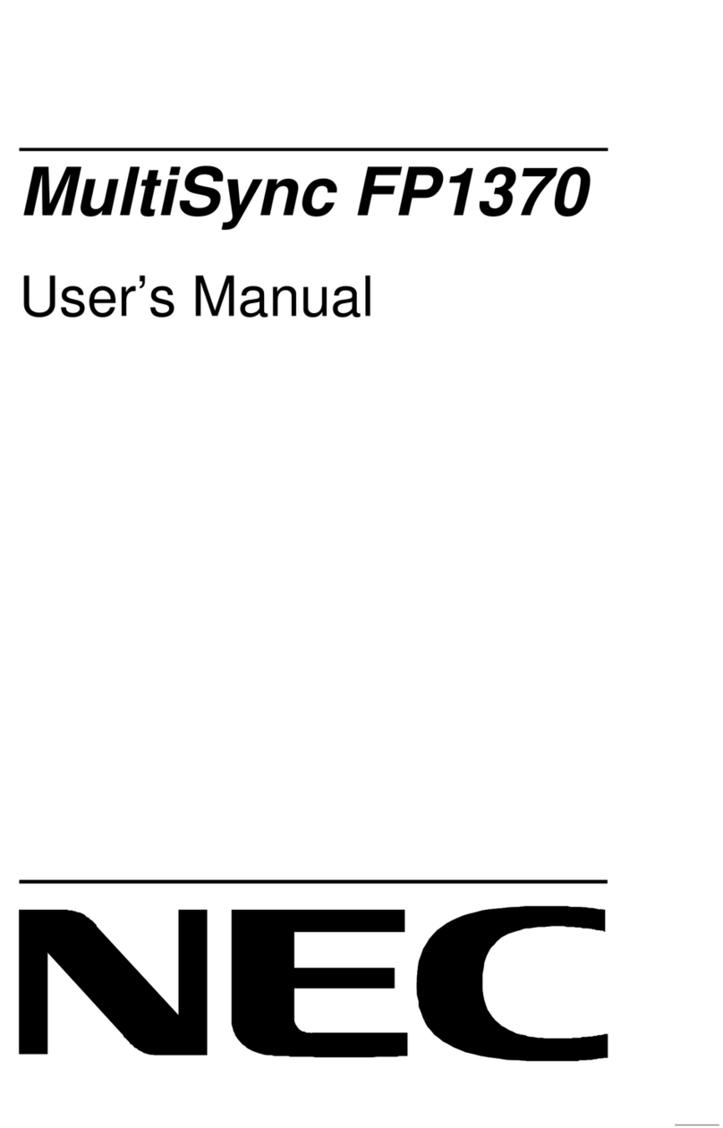 NEC MultiSync FP1370 User manual