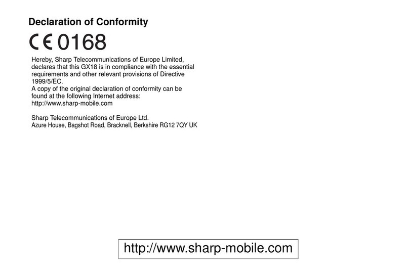 Sharp GX18 User manual Sharp GX18 User manual