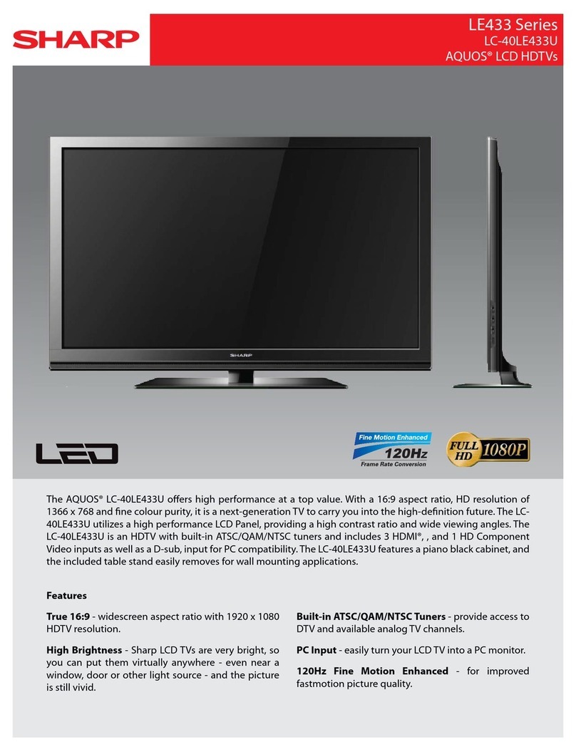Sharp AQUOS LC-40LE433U User manual