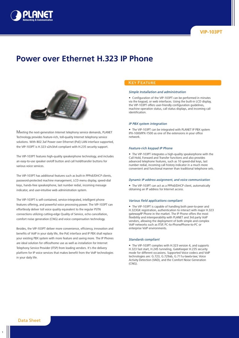 Planet VIP-103PT datasheet