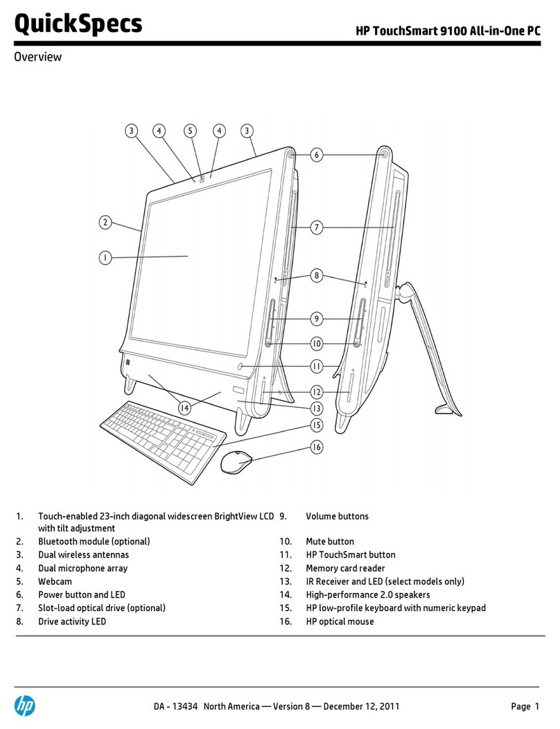 HP TOUCHSMART 9100 User instructions