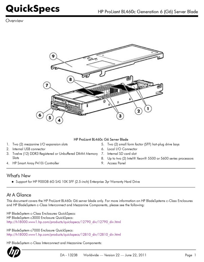 HP BL460c - ProLiant - G5 Quickspecs