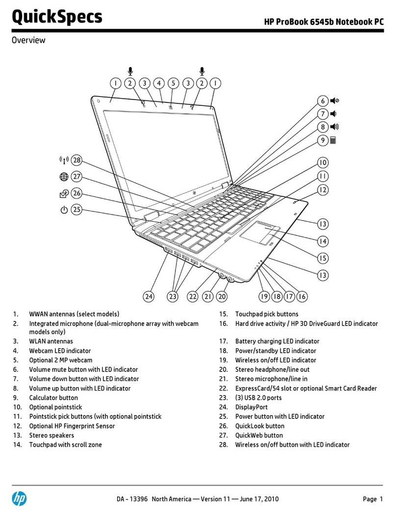 HP ProBook 6545b - Notebook PC User instructions