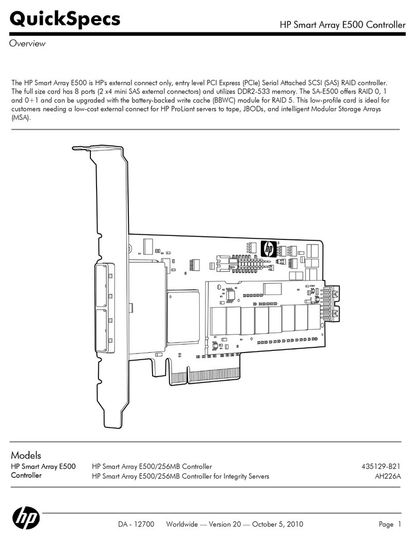 HP Smart Array E500 Controller User instructions