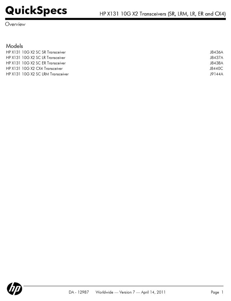 HP X131 10G X2 SC LRM Quickspecs