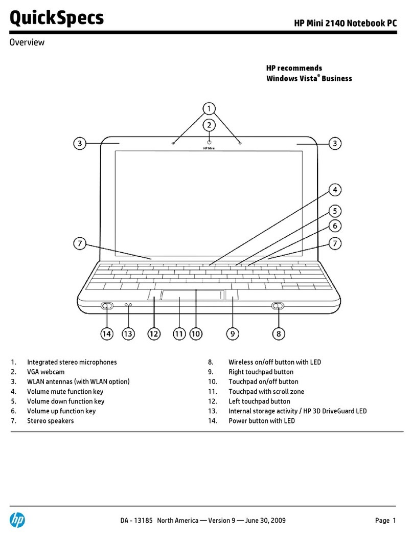 HP Mini 2140 - Notebook PC User instructions