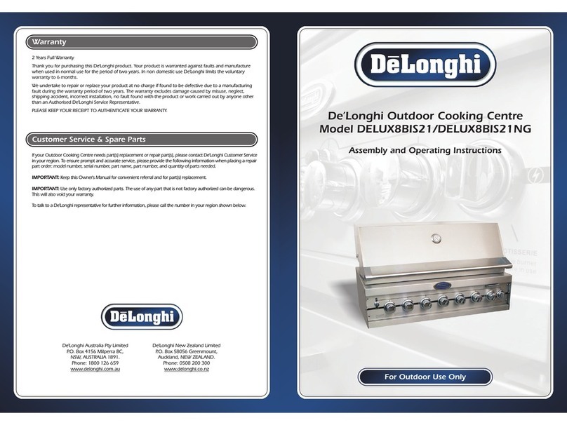 DeLonghi DELUX8BIS21 Assembly and operating instructions DeLonghi DELUX8BIS21 Assembly and operating instructions