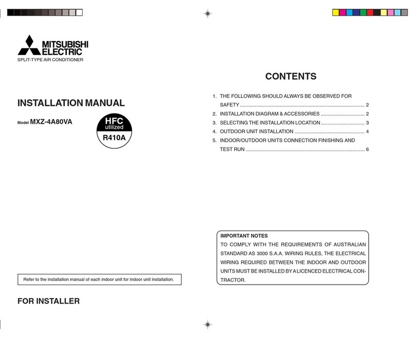 Mitsubishi Electric MXZ-4A80VA User manual