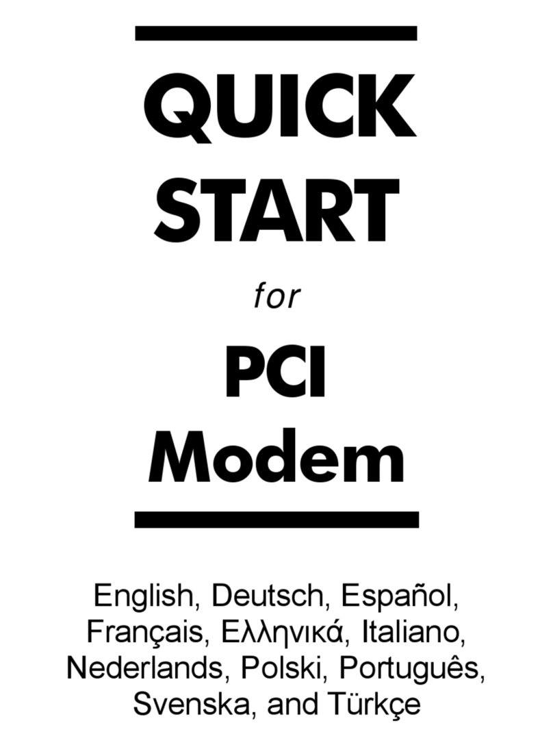Hayes PCI Modem quick start guide