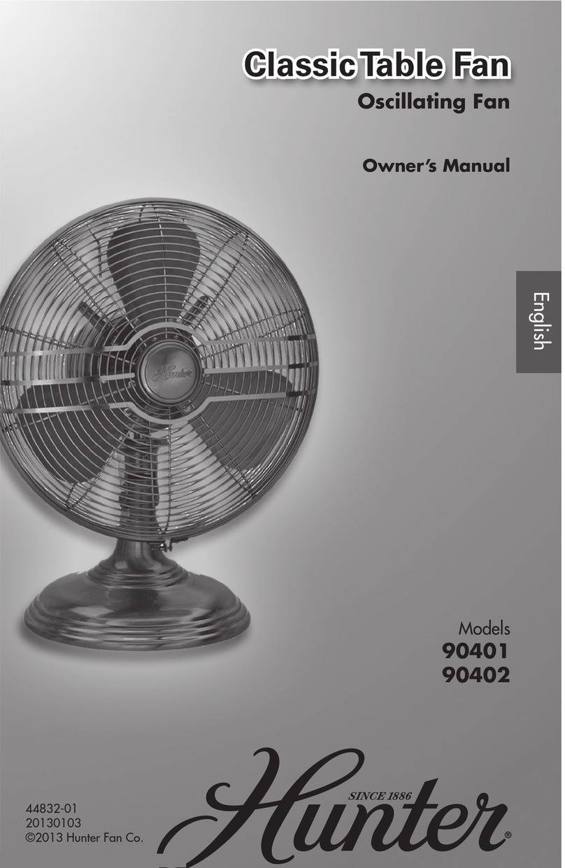 Hunter 90401 User manual