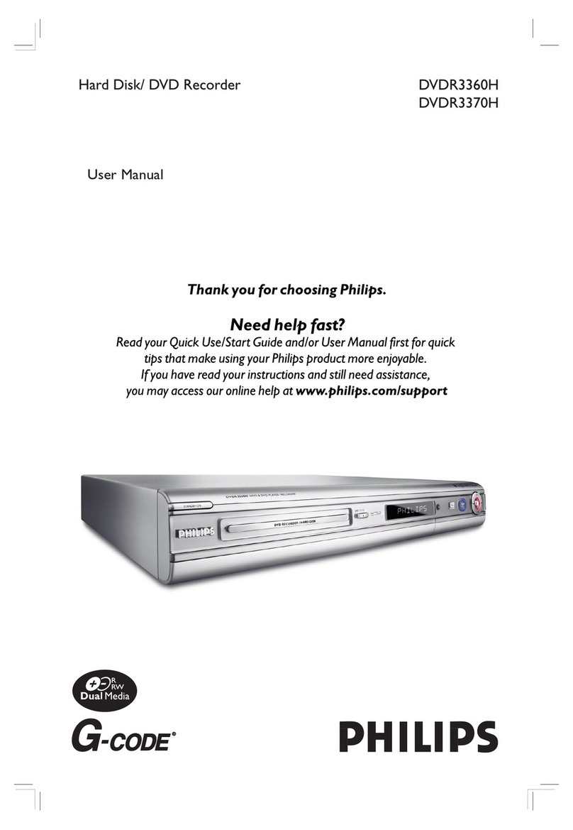 Philips DVDR3360H User manual