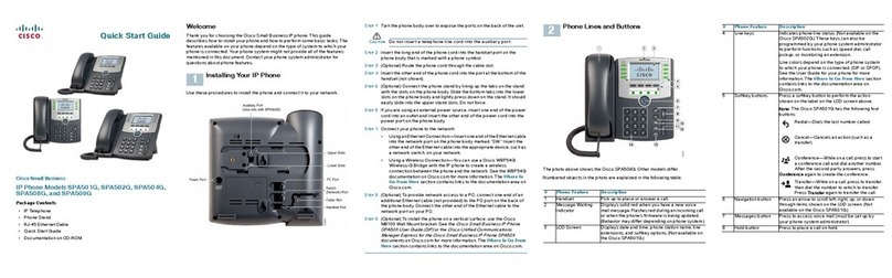 Cisco IP 7960, SPA 501G quick start guide