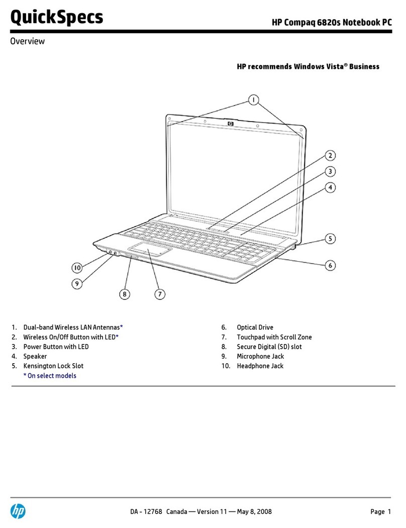 HP 6820s - Notebook PC User instructions