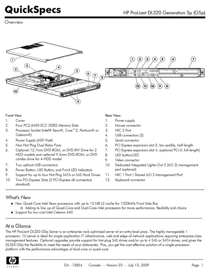 HP DL320 - ProLiant - G3 User instructions