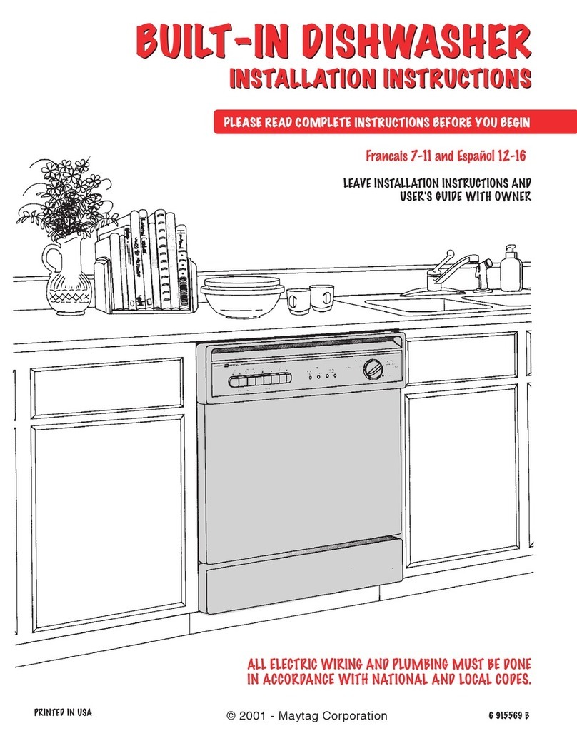 Maytag BUILT-IN DISHWASHER User manual